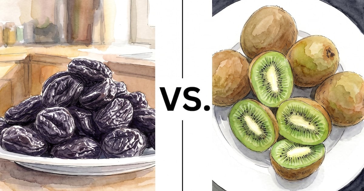 Kiwis y ciruelas pasas: la cruzada diaria de dos frutas que se disputan el trono del tránsitointestinal en los consultorios de barrio