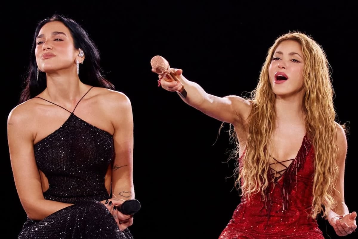 La primera vez de dos gigantes: Shakira y Dua Lipa se encontraron en Madrid al ritmo de Antología