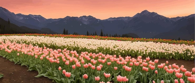 Trevelin despliega tres hectáreas de tulipanes sobre la Ruta 259 y prepara una temporada de 40 días de floración