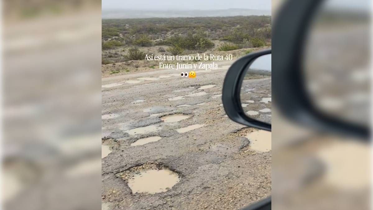 Treinta kilómetros de cráteres: el tramo de la Ruta 40 que ningún viajero quiere repetir entre Junín y Zapala