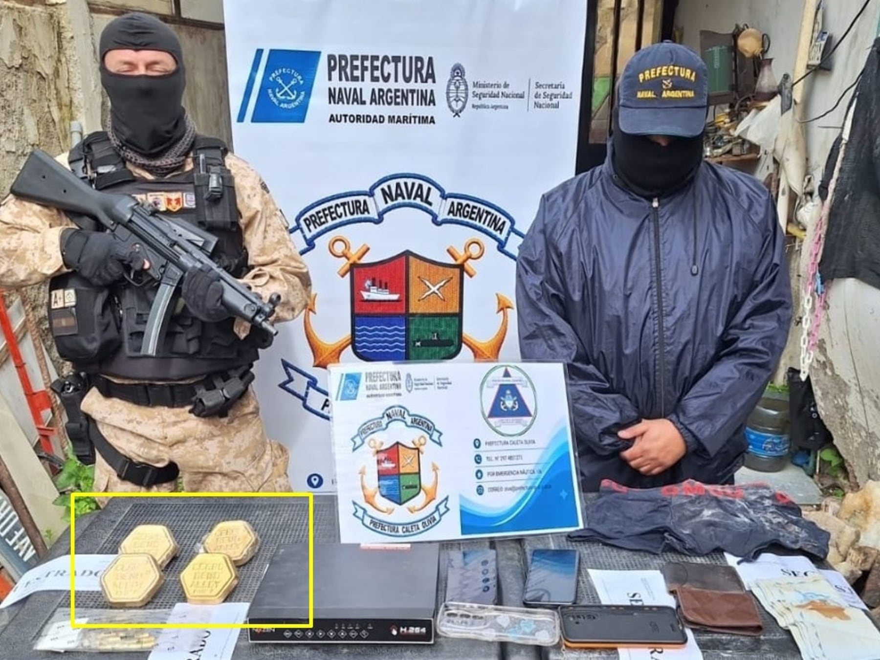 Las piezas que Prefectura presentó como oro en Caleta Olivia eran en realidad cerrobend, una aleación usada en radioterapia